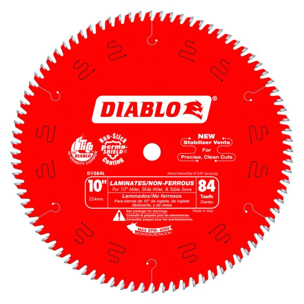 DIABLO 10" 84T LAMINATE BLADE