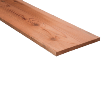 1" x 12" Construction Heart Redwood S1S2E