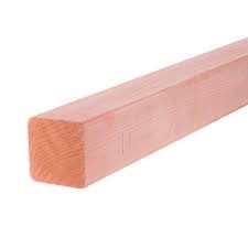 4" x 4" Construction Heart Redwood S4S