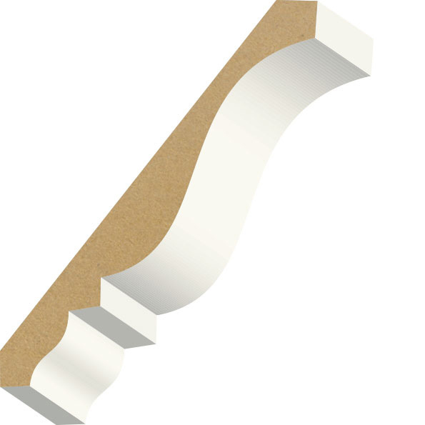 3/4" x 6-7/16" Crown Moudling Primed MDF