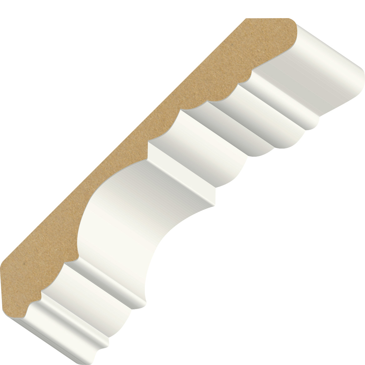 3/4" x 4-1/4" Crown Moulding Primed MDF