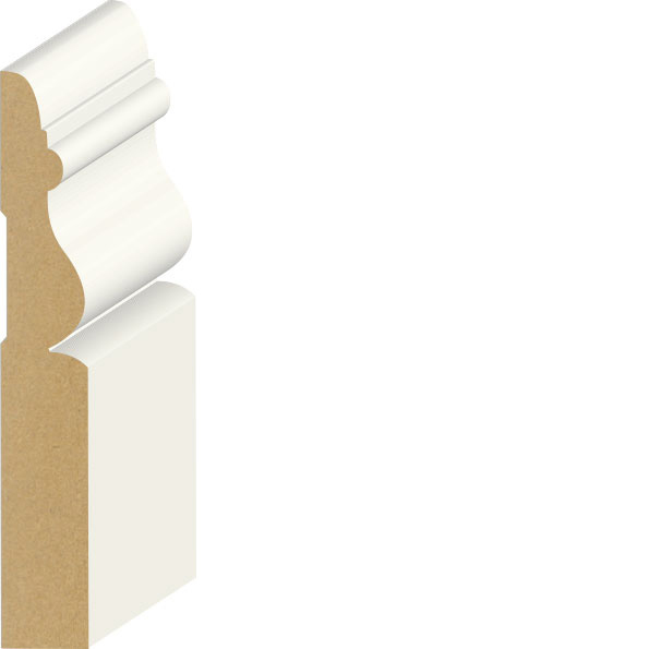 5/8" x 3-7/8" Victorian Newport Base Primed MDF