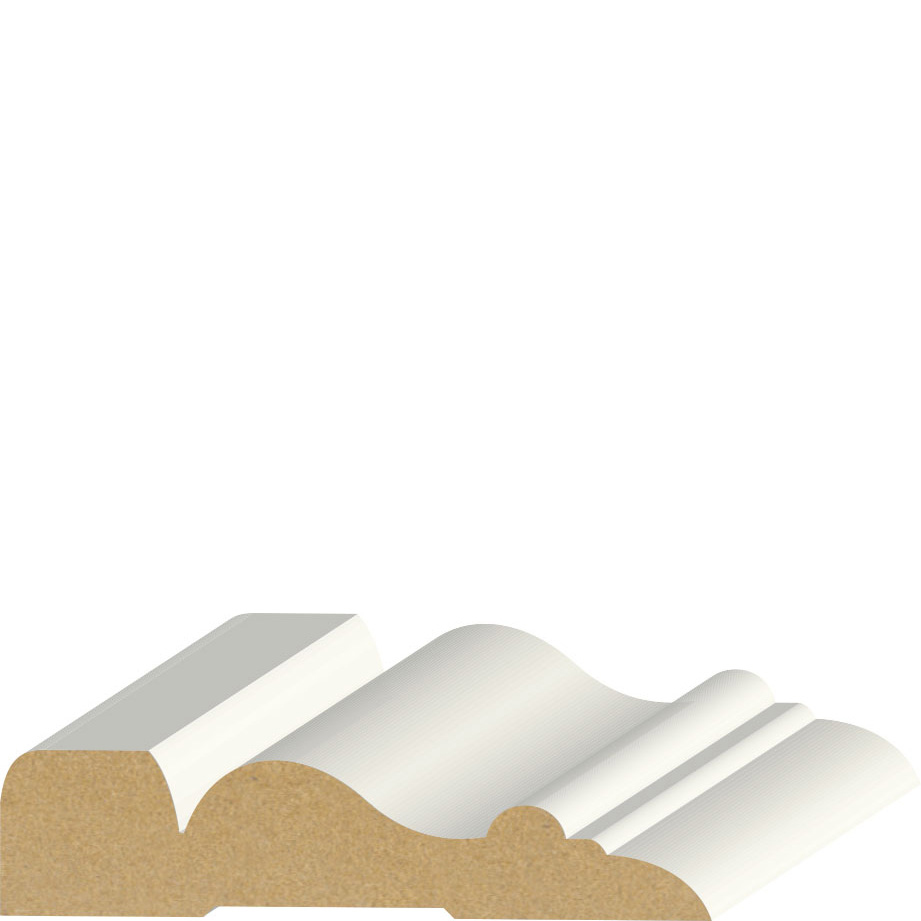 5/8" x 2-1/2" Bay Shore Newport Casing Primed MDF