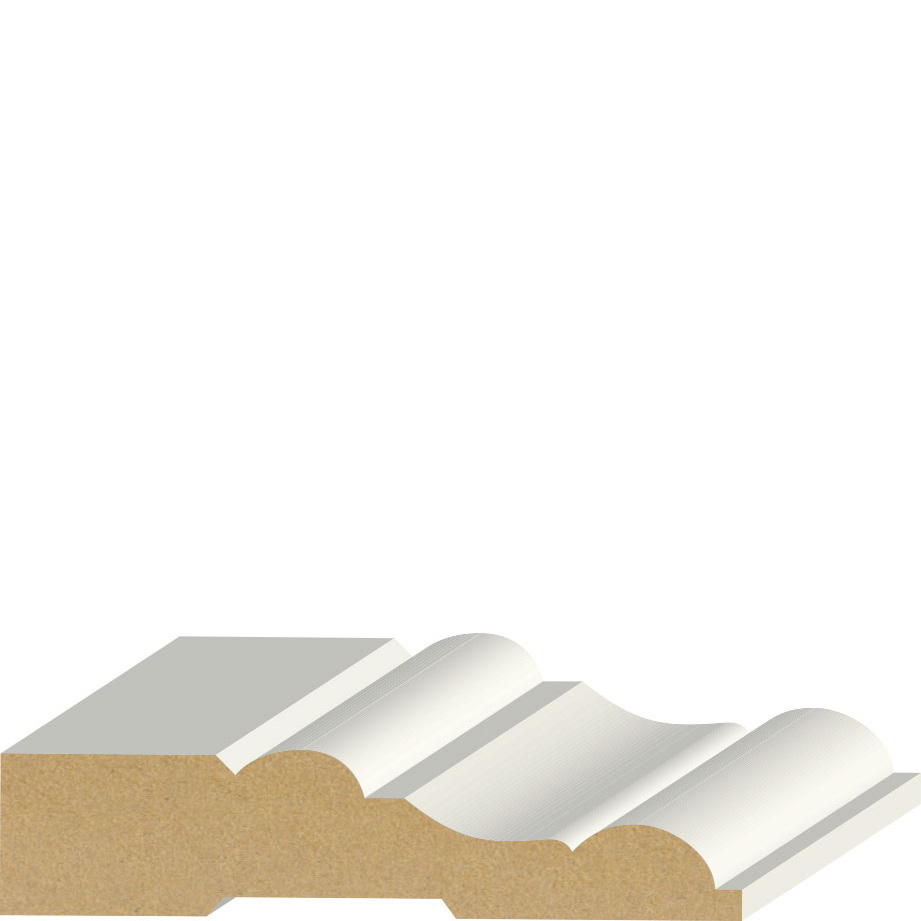 5/8" x 3" Del Mar Casing Primed MDF