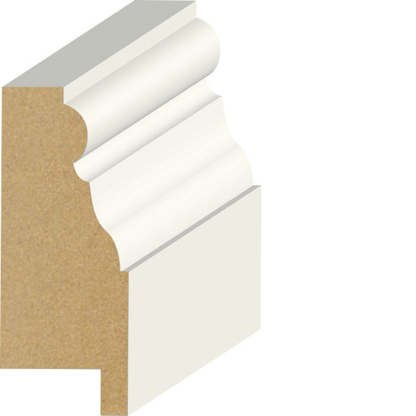 3/4" x 2" Wainscot Cap Primed MDF