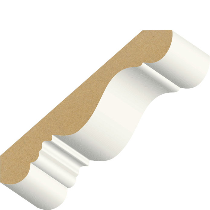 9/16" x 4-1/4" Charleston Crown Primed MDF