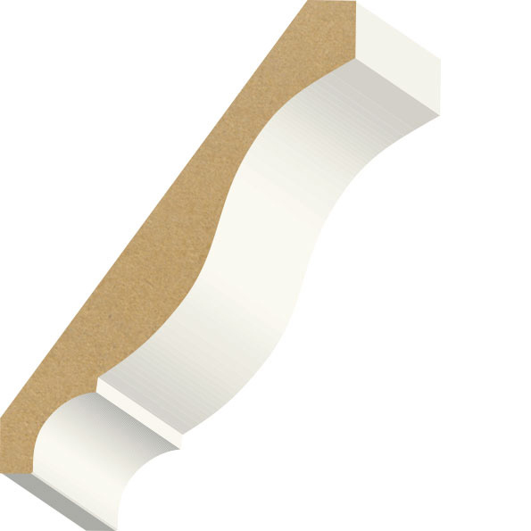 9/16" x 5-1/4" Colonial Crown Primed MDF