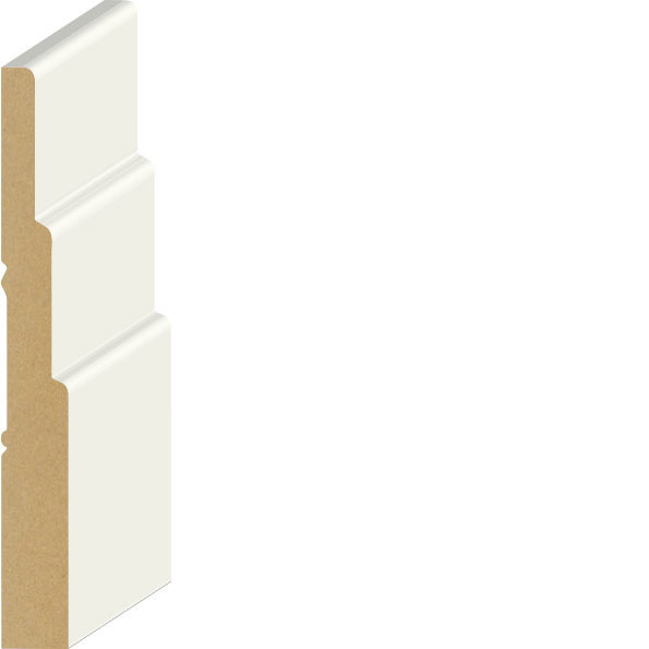 1/2"x 4-1/8" 3-Step Base Primed MDF