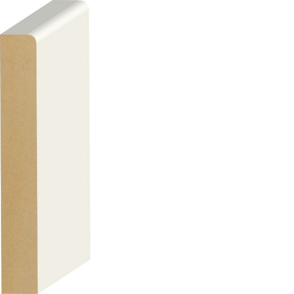 1/2" x 3-1/2" Round Edge Base Primed MDF