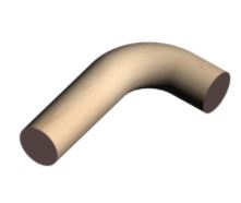 1-5/8" Doug Fir Full Round Handrail Return