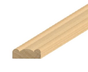 1/4" x 3/4" Pine Beaded Screen Bead