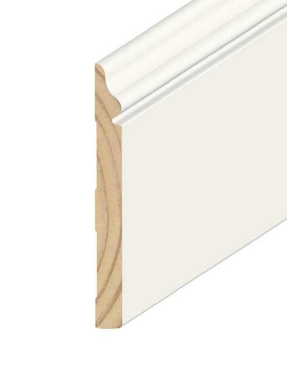 9/16" x 5-1/4" Primed Montecito Baseboard