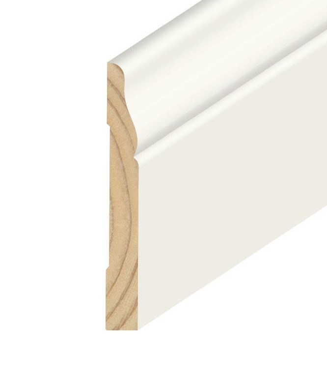 11/16" x 5-1/4" Primed Sierra Baseboard