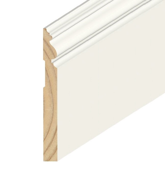 9/16" x 5-7/16" Primed Santa Fe Baseboard