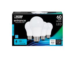 FEIT A19 E26 LED D/L 60WATT 4PK