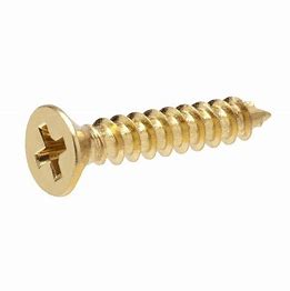 Brass #9 x 1-1/2" Philips Flat Head Hinge Screw