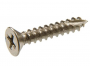 Satin Nickel #7 x 1" Philips Flat Head Hinge Screw