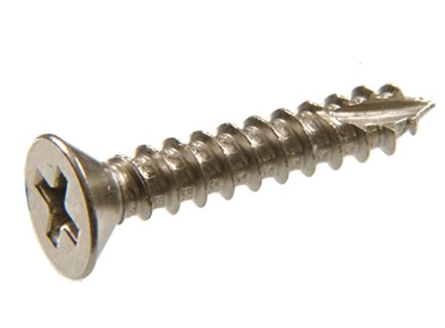 Satin Nickel #9 x 1-1/4" Philips Flat Head Hinge Screw