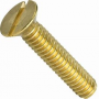 Brass #10-24 x 1/2" Slotted Flat Head Machine Screw