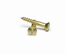 Brass #12 x 1" Slotted Oval Head Wood Screw