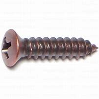 Antique Copper #8 x 3/4" Philips Oval Head Sheet Metal Screw
