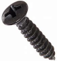 Black #8 x 1" Philips Oval Head Sheet Metal Screw