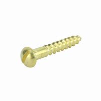 Brass #6 x 3/4" Slotted Round Head Wood Screw