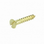 Brass #4 x 1/2" Slotted Flat Head Wood Screw